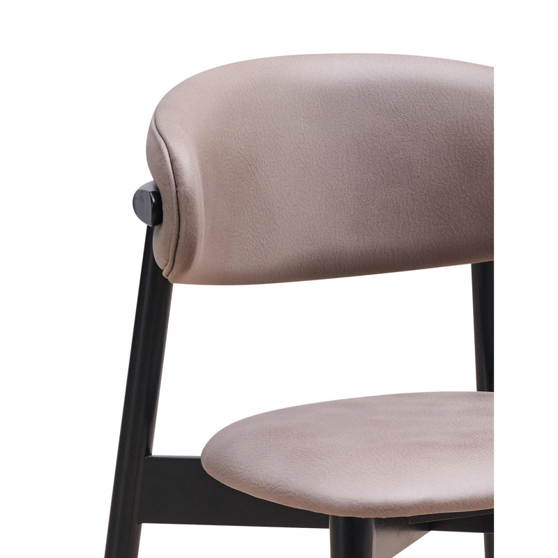 Chaise d'appoint en microfibre polie grise - rembourrage en mousse confortable et finition de pieds noirs élégants et chaises modernes (paire) rembourrées pour la détente