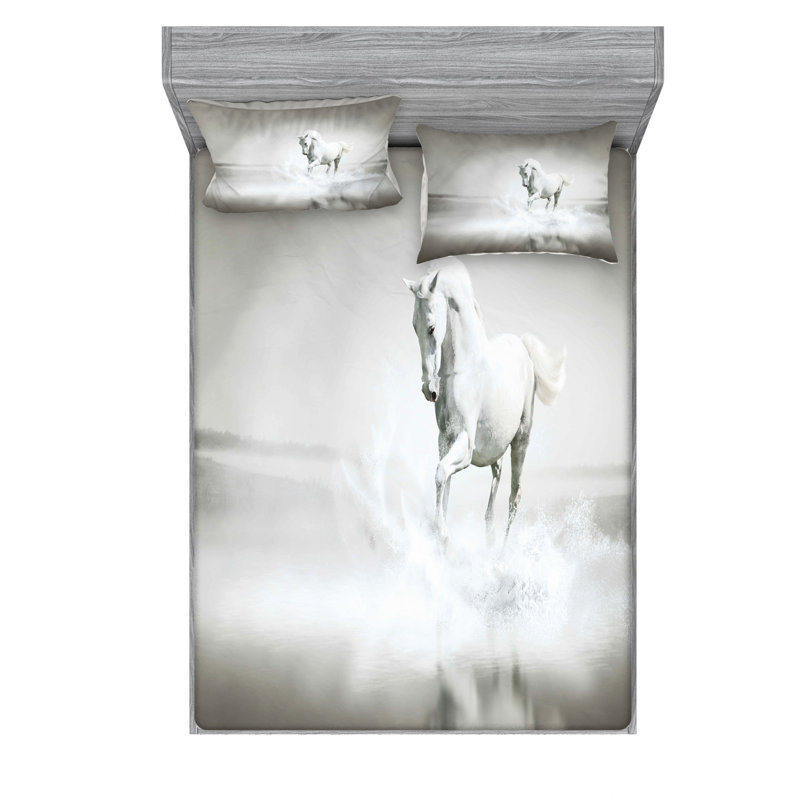 Microfiber Sheet Set, Queen Sheet Set with Fitted Sheet