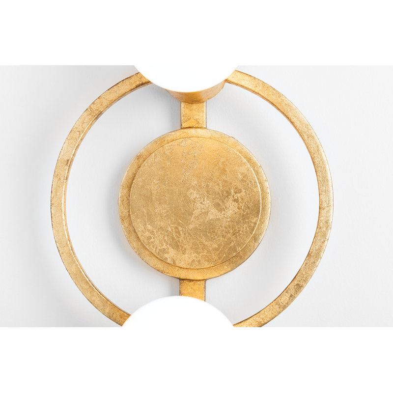 Éclairage pour meuble-lavabo à 2 lumières à intensité variable Camey, Feuille d'or