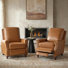 Andrena 34" W Top Grain Leather Recliner with Nailhead Trim