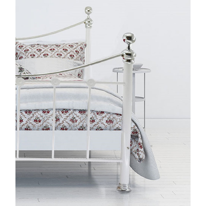 Cambridge Metal Storage Bed, Double (4'), White