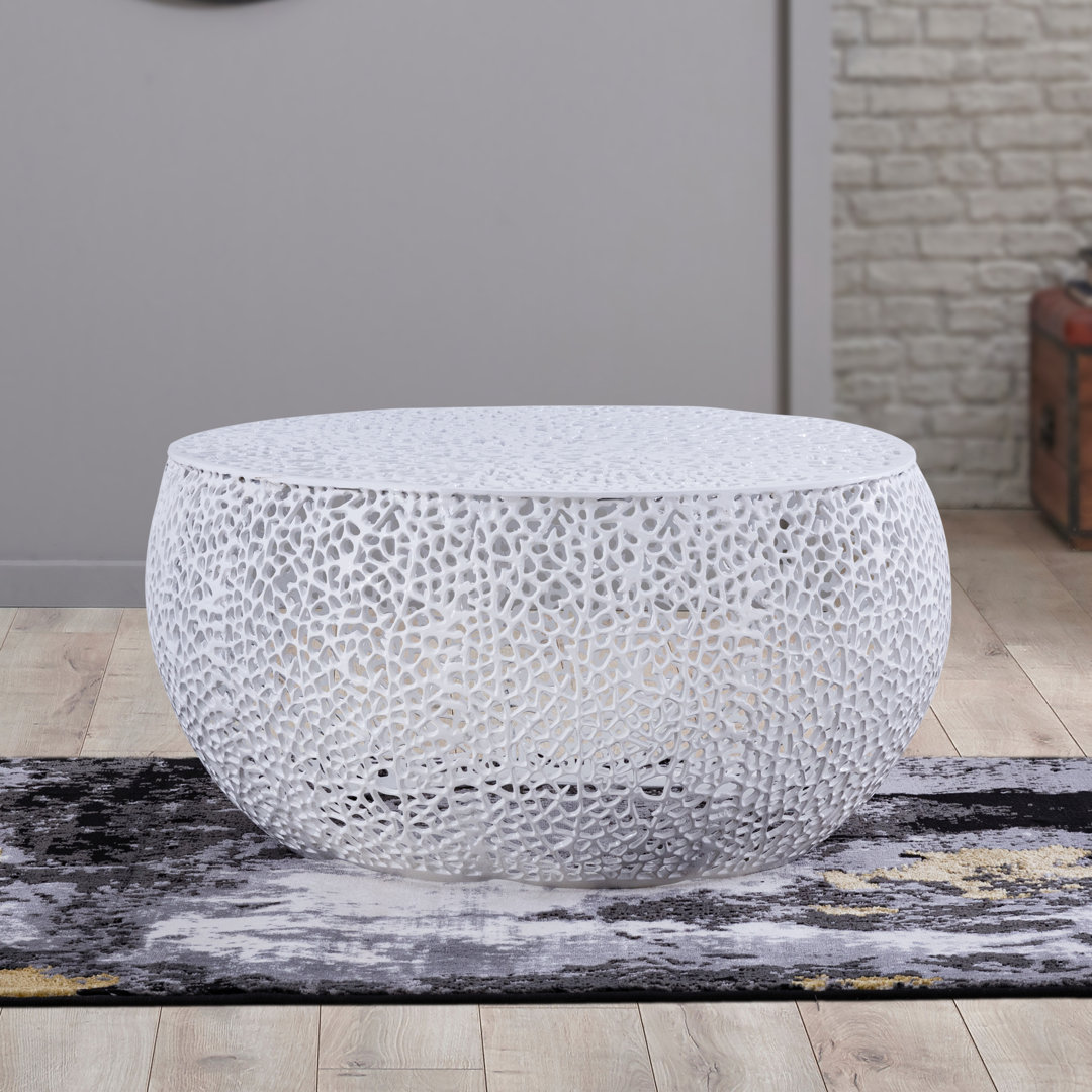 Kawanna Aluminum Drum Coffee Table Ivy Bronx 