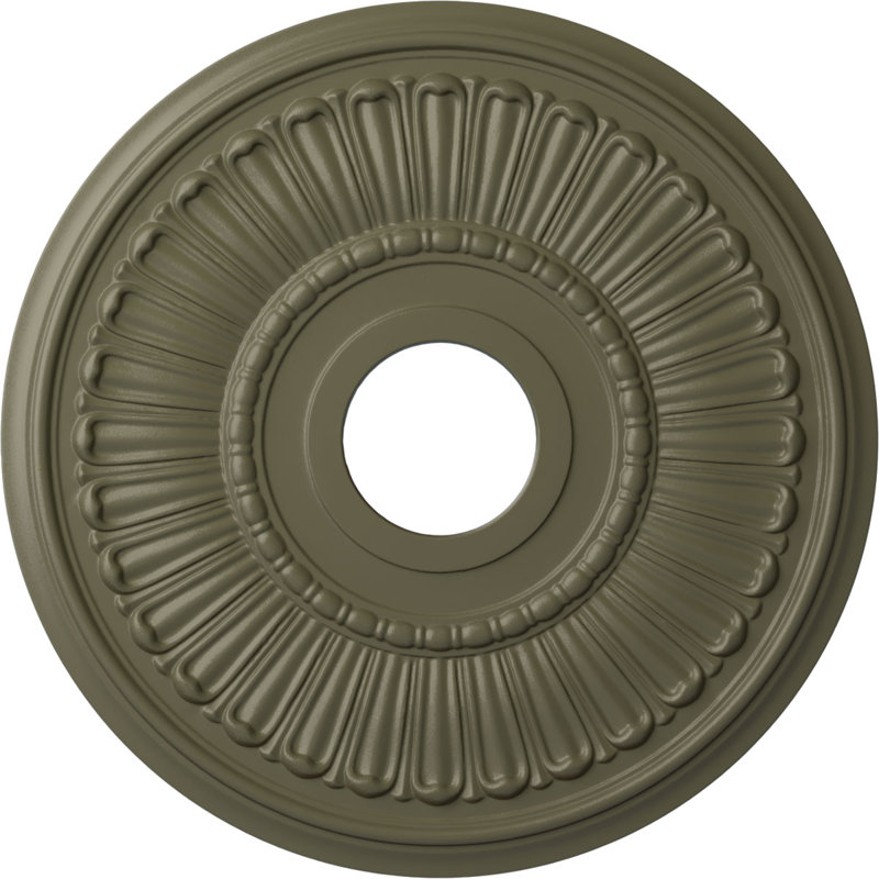 Médaillon de plafond Endurathane Melonie, DO 16 po x P 3 5/8 po x P 3/4 po (convient aux auvents jusqu'à 6 3/8 po), finition pierre spartiates peinte à la main