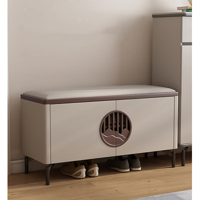 Banc de rangement minimaliste en bois massif Minimalist