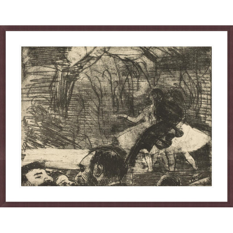 Sur scène (sur la scène 3e planche) par Edgar Degas, H 32,42 po x l 41,5 po