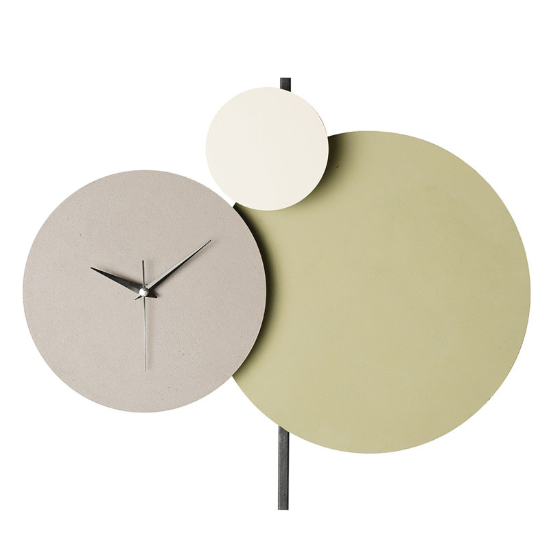Amarmula Metal Wall Clock, Grey/Green/White