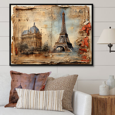 Paris Nostalgia, collage rétro sur toile