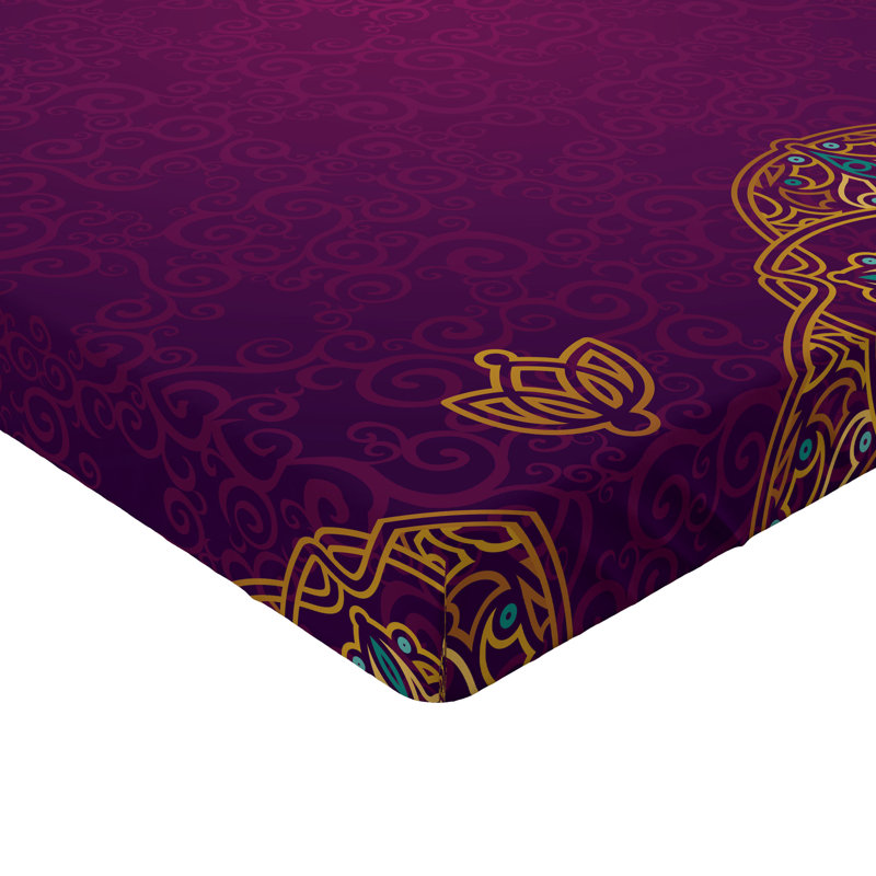 Drap-housse Ambesonne, paquet de 2, Drap-housse grand, Mauve / doré oriental
