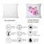 Coussin rose à motif de mariage rose sur fond blanc-657671275