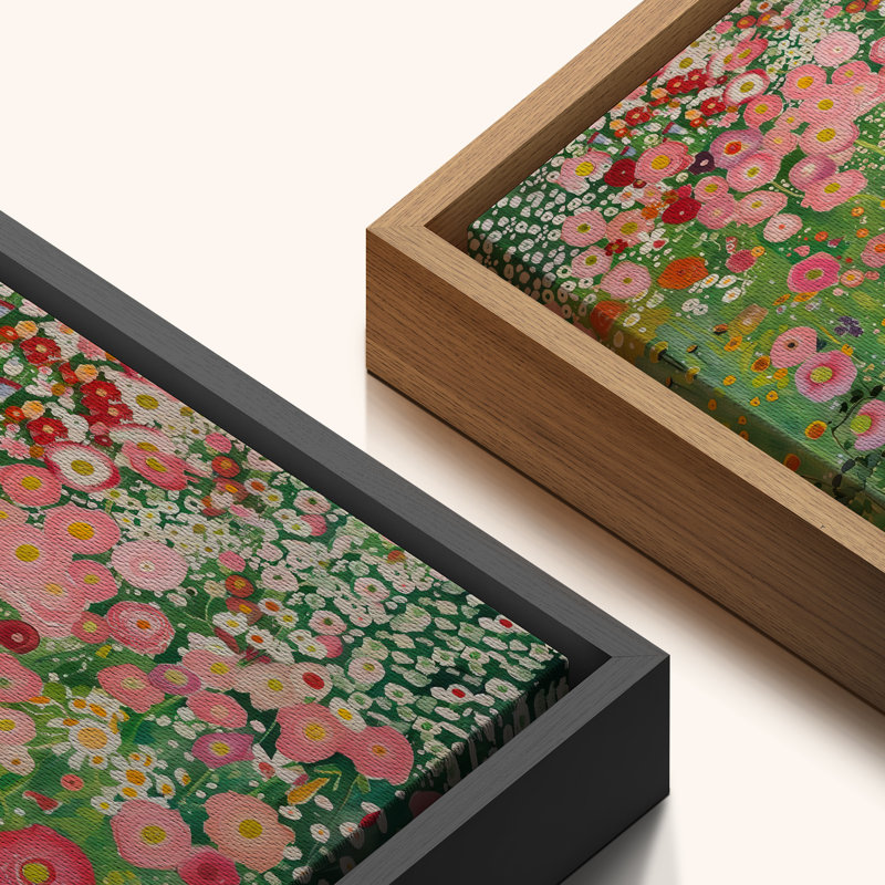 Gustav Klimt, chat noir dans un champ de fleurs sauvages, art moderne boho moderne, Naturel, H 24 po x l 16 po