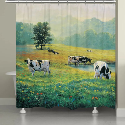 Rideau de douche «Grazing in Fields»