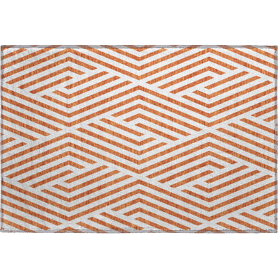 Premium Machine Washable Cerrito AMF550 Paprika Rug