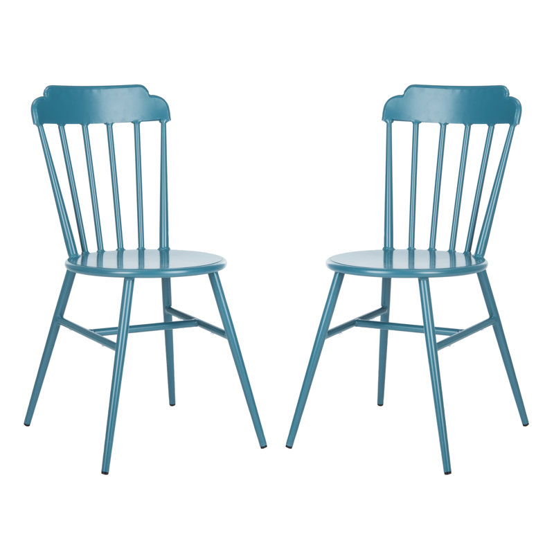 Chaise de patio empilable Davion, Bleu marine mat
