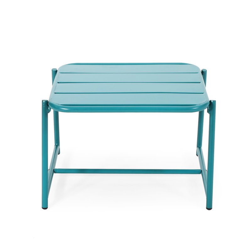 Table d'appoint Matte Teal, créant une table d'ambiance en fer pour une expérience merveilleuse