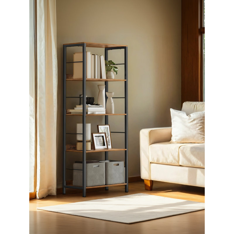60cm W Steel Bookcase, (5 Shelves) 144" H x 60" W x 30" D