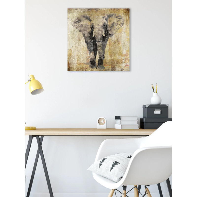«Elephant», impression sur toile tendue, H 18 po x l 18 po x p 1,5 po