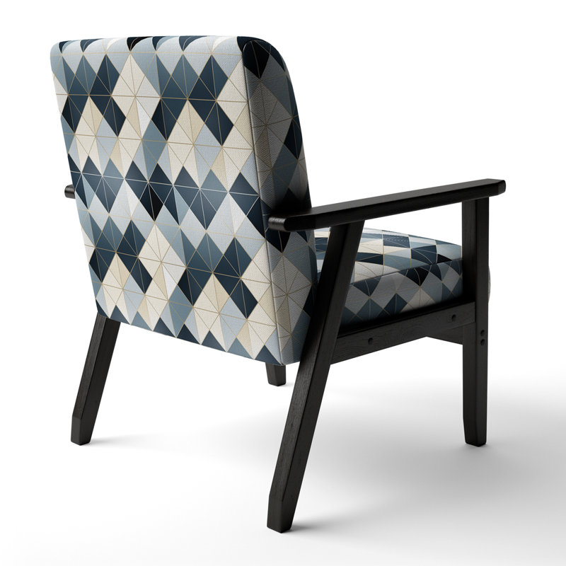 Chaise avec accoudoirs rembourrée Neutral Tiles Mosaic