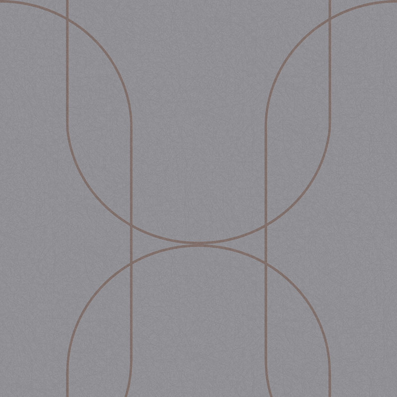 Geometric Metallic Wallpaper Double Roll, Gray