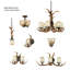 Lustre classique / traditionnel à 6 lumières avec accents de bois Elouan