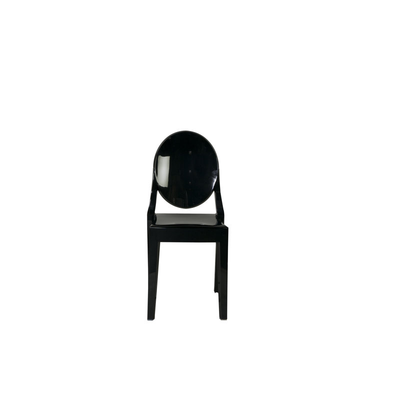 Chaise empilable sans accoudoirs Phantom, Noir