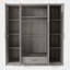 Armoire à miroir 4 portes avec tablettes-1355993116