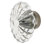 Oval Fluted Crystal 1 3/4" Cabinet Knob
