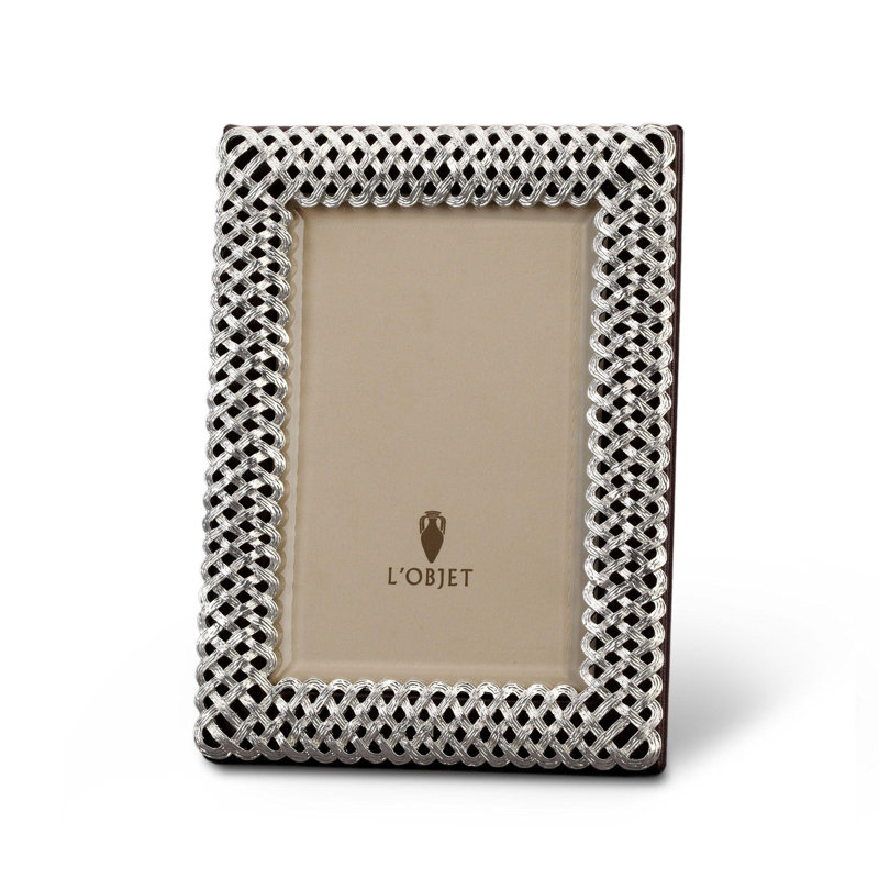 Braid Frame, 5" W x 7" H, Platinum, Platinum Plated