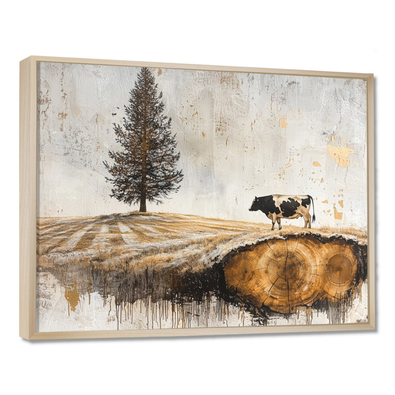 Dumel - Landscapes Canvas Art Print, H 16 po x l 32 po, Impression encadrée flottante, Crème