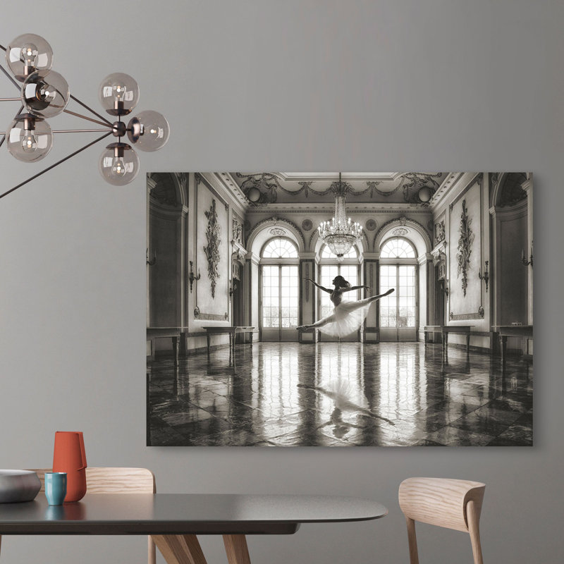 Ballerina In A Palace Hall by Julian Lauren - Wrapped Canvas Print, 50cm H x 70cm W x 4cm D