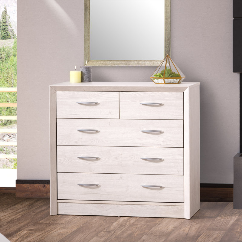 Commode 5 tiroirs Lodsworth, Chêne blanchi