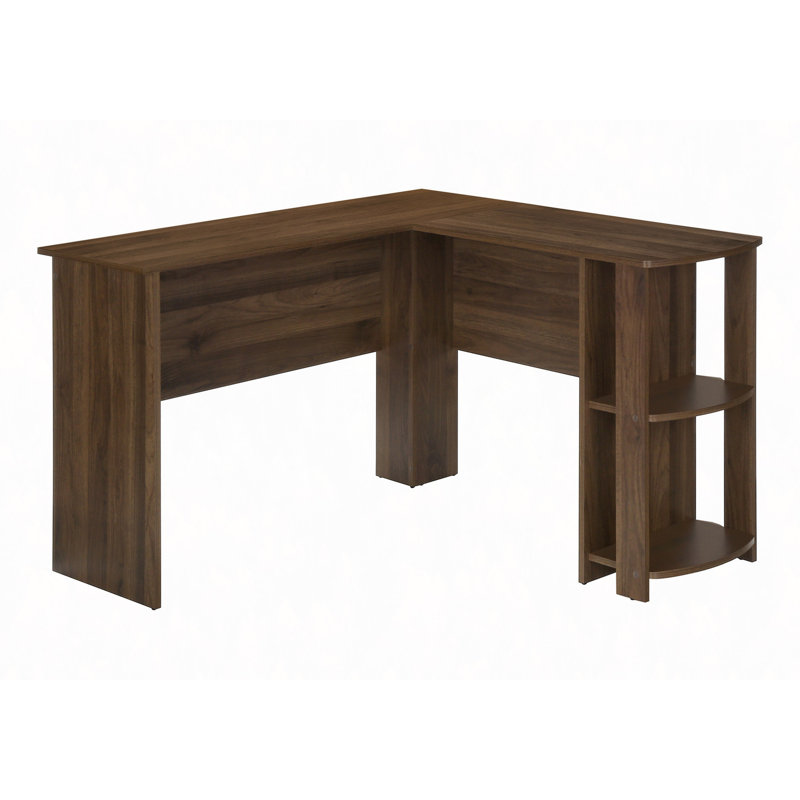Bureau d'ordinateur, bureau personnel, coin, tablettes de rangement, forme en L, travail, ordinateur portable, contemporain, moderne