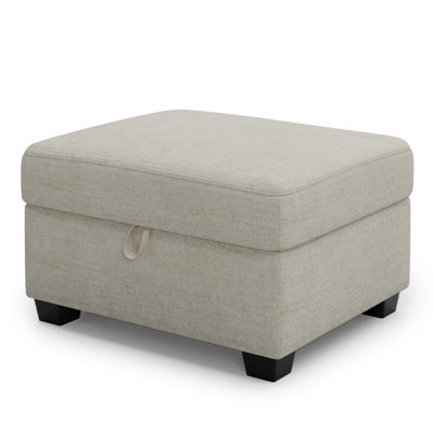 Repose-pieds carré minimaliste en chenille minimaliste
