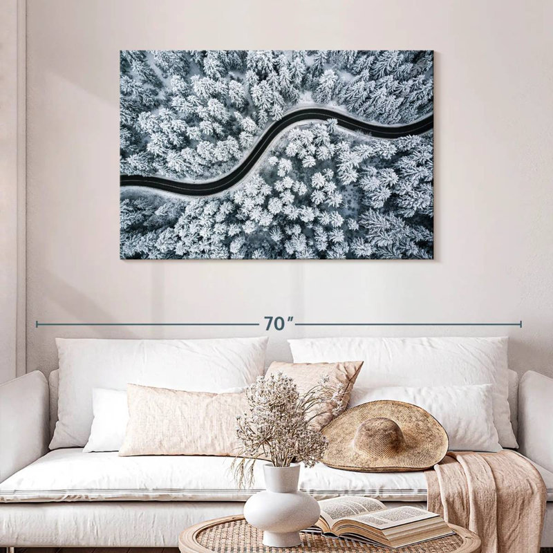 Mehar Snow Forest Road, 30" H x 45" W