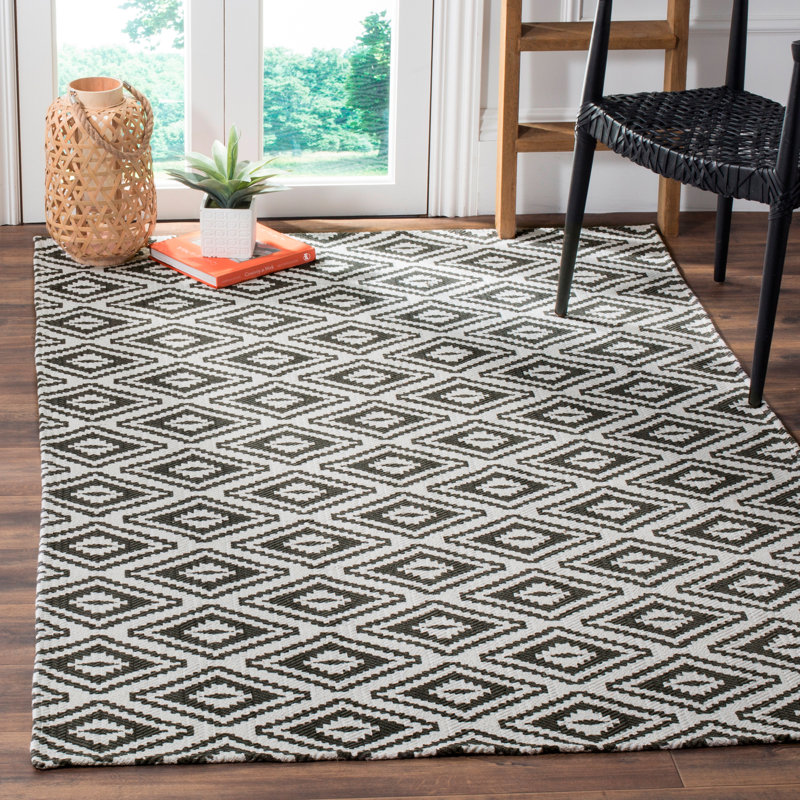 Tapis gris en coton Mission Viejo, Rectangle 5' x 8'