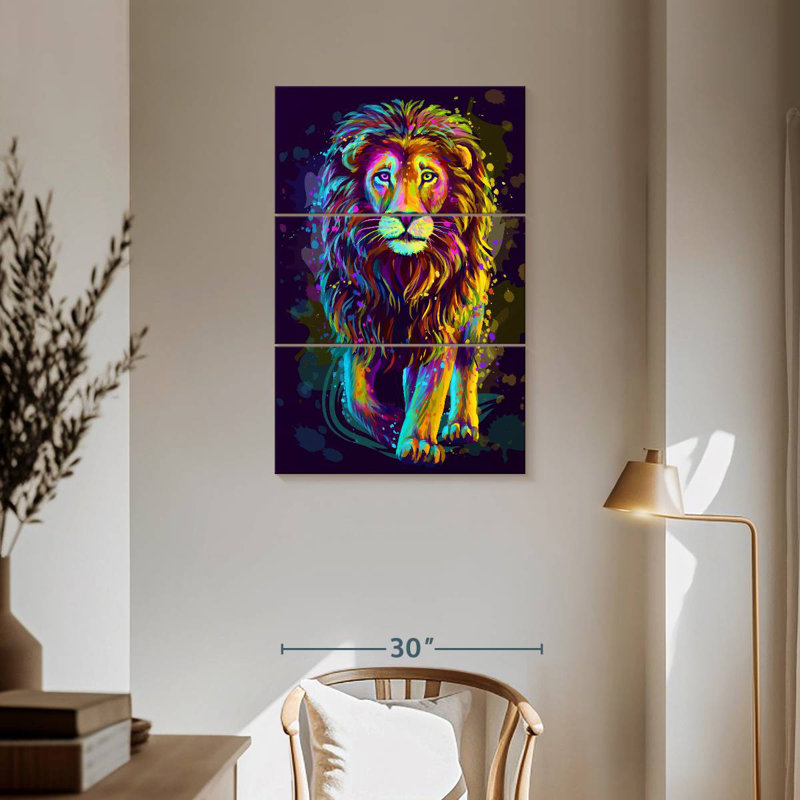 Brampt Colorful Lion, 57" H x 36" W