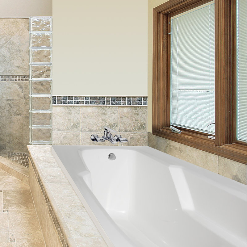 Entre 66'' x 32'' Bathtub, White, Satin Nickel