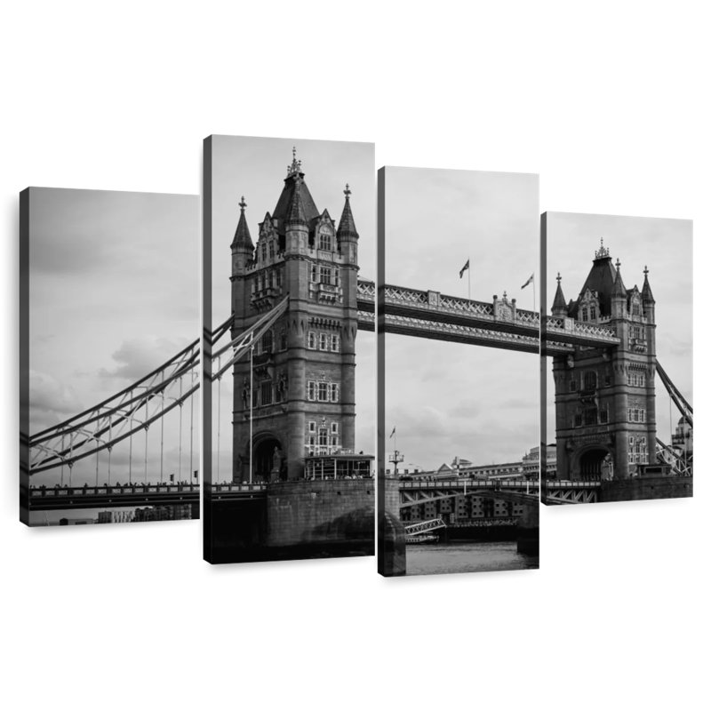 Lilie Tower Bridge en monochrome, H 54 po x l 84 po