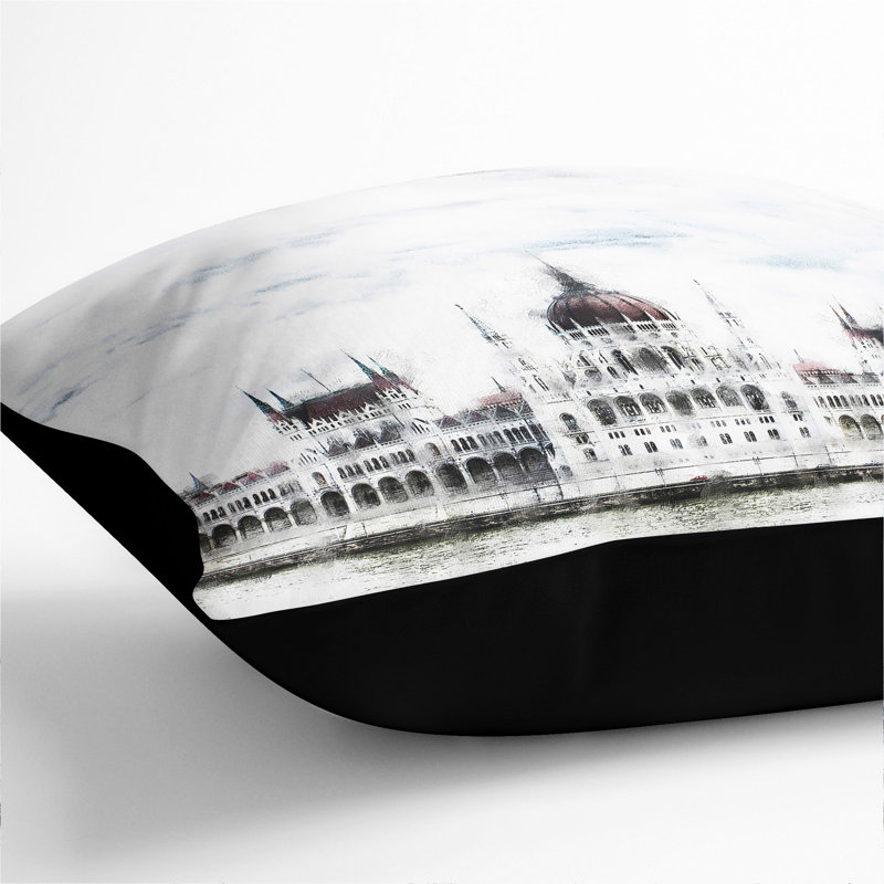 Square Cushion, 55cm H x 55cm W x 20cm D, Black