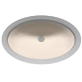 Dantesca® Vitreous China Oval Undermount Bathroom Sink with Overflow