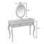 Luxury Makeup Vanity Desk with Oval Mirror-294533408