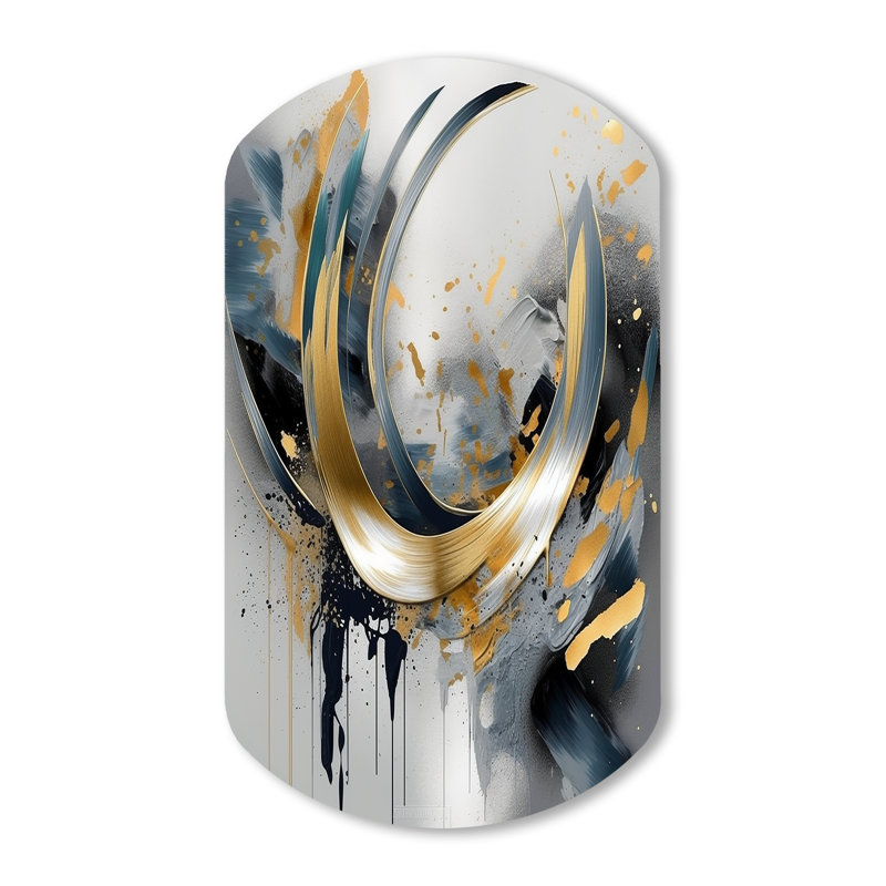 Soft Colors Marble Abstract IV - Marble Irregular Shape Metal Wall Art, Modern Asymmetrical Metal Art Print