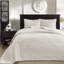 Grand couvre-lit réversible crème - rembourrage en coton prélavé doux au toucher, grâce à la courtepointe, matelas profond surdimensionné, comprend 2 taies décoratives agréables, élégantes et incluses