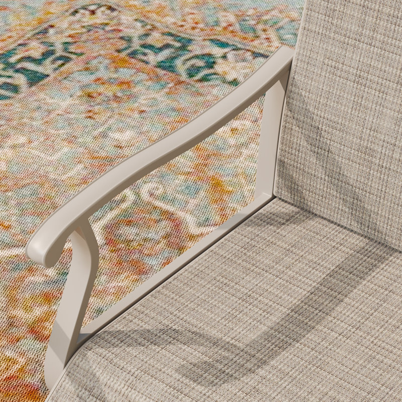Fauteuil de patio pivotant Tylo, Coquille de sable / beige