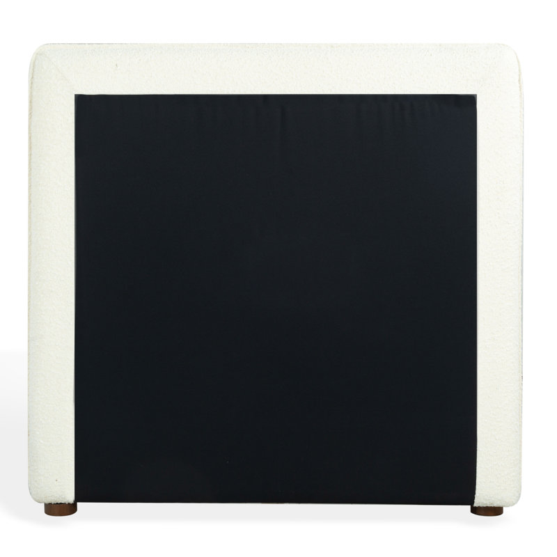 Callahan Upholstered Bed, Full, Ivory Boucle