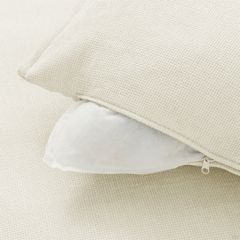 Canapé modulaire à 4 places avec 2 repose-pieds et canapé-lit en chenille Comfy Cloud