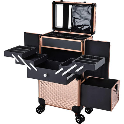 Professional makeup artist trolley case multifunctional makeup box large trolley storage box