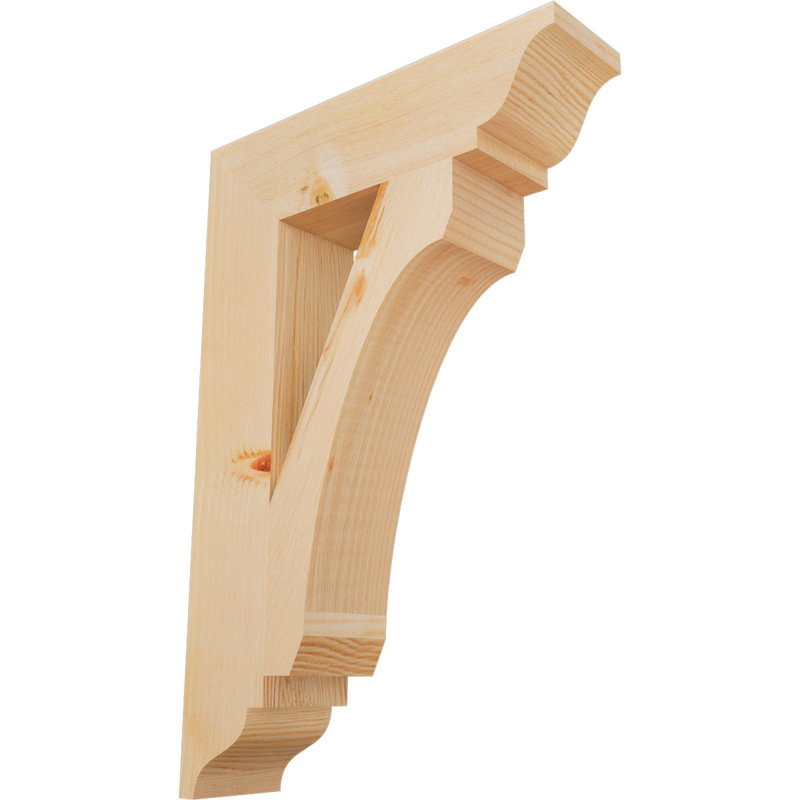 Support en bois rustique traditionnel BKTLEC01, Douglas (lisse), H 24 po x l 3,5 po x P 16 po