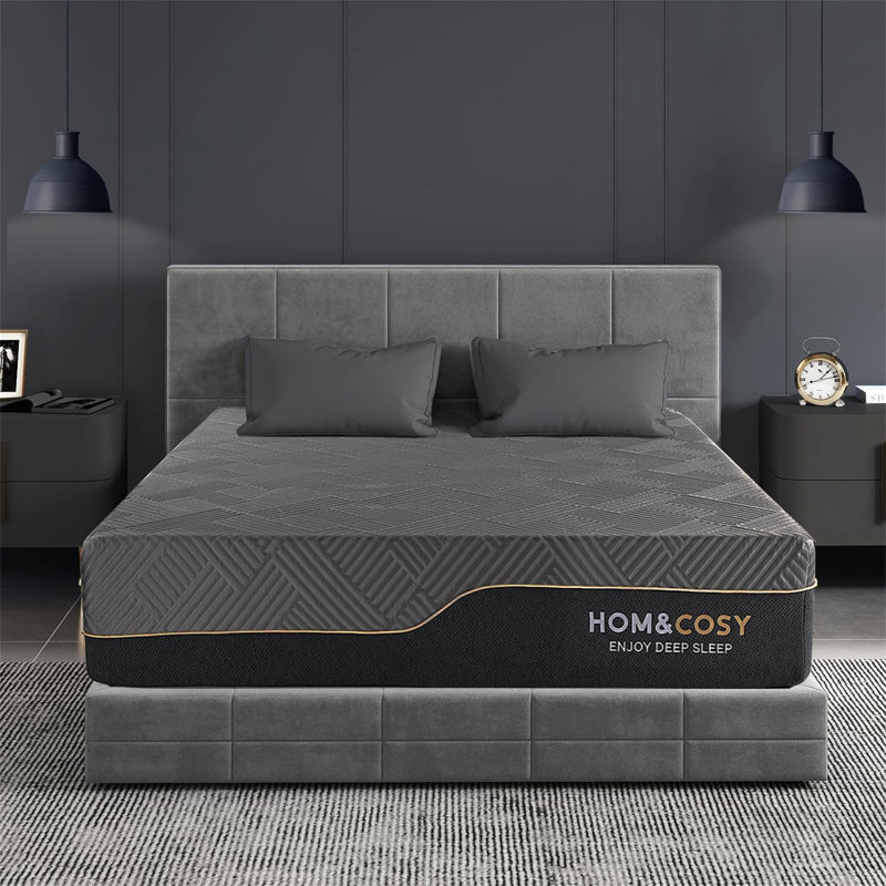 Alwyn Home Memory Foam Firm & Luxury Cooling Gel Green Tea Mattress, Twin XL, 12"
