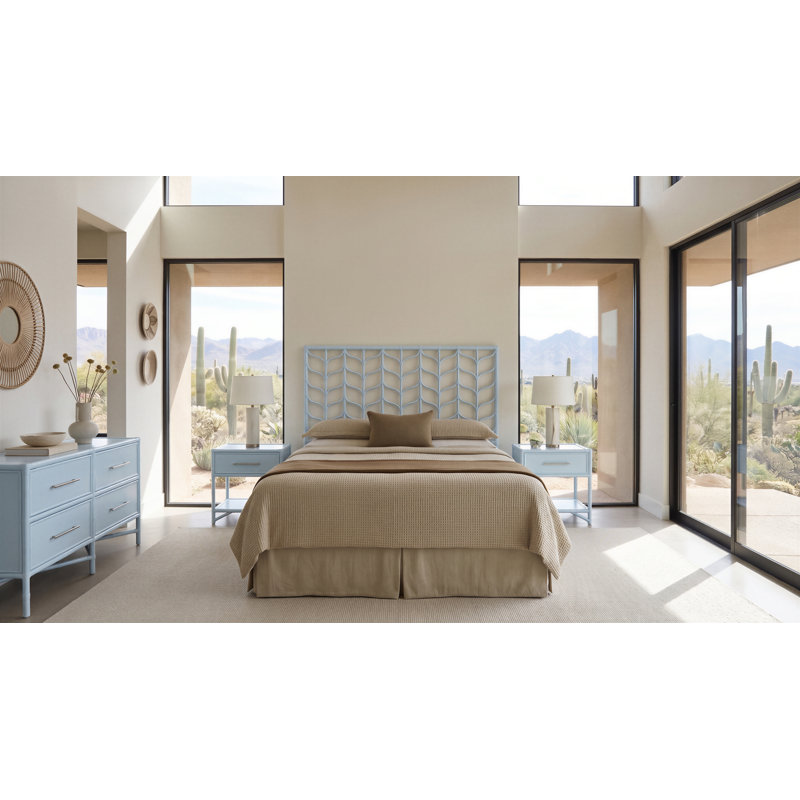 Lit plateforme Ivy, Grand, Bleu clair