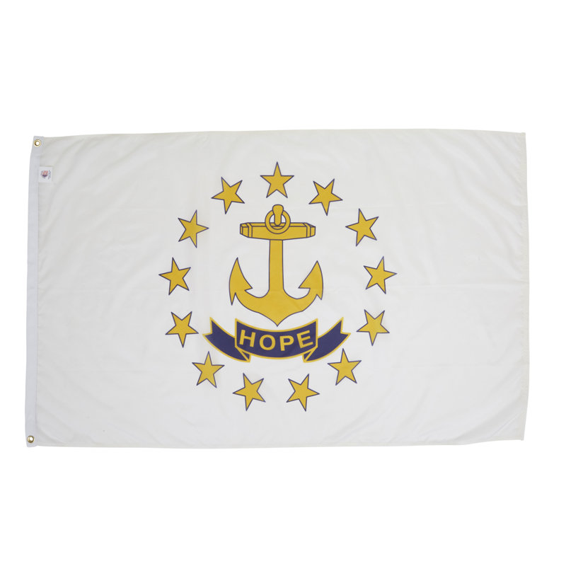 Drapeau de maison State, Rhode Island, Nylon, 48 po x 72 po